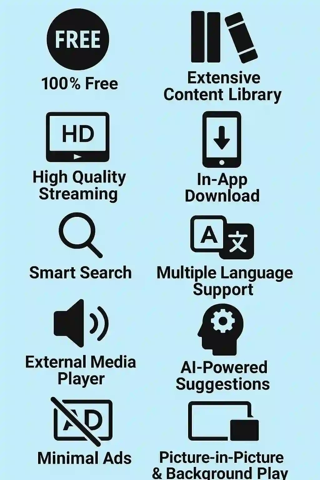 PPCine Apk Features visual representation